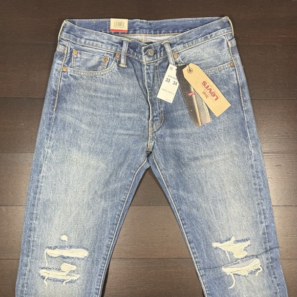 Levi's 511 Jeans 33 x 34 Selvedge Denim Slim Leg Distressed Red Tab 77 - Picture 1 of 8